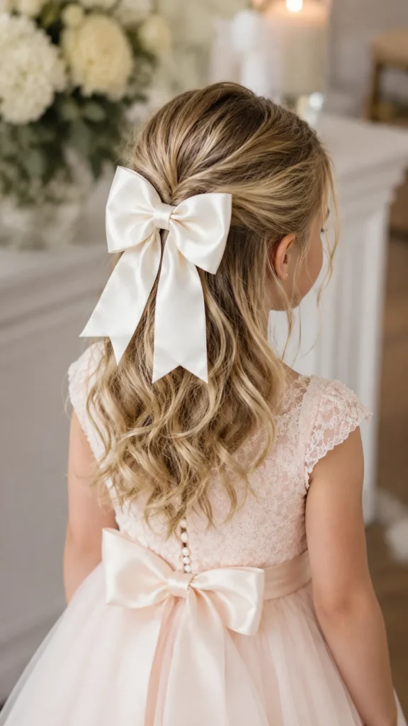 Half-Up Half-Down with Bow