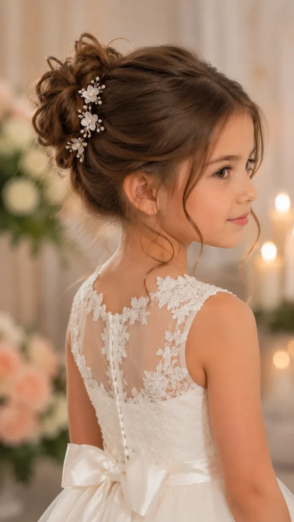 Messy Bun with Soft Tendrils
