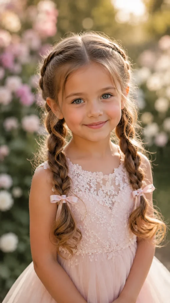 Braided Pigtails with Curls