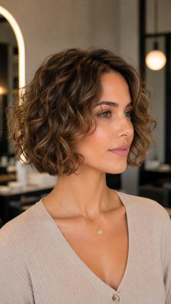 Curly Bob for Thin Hair