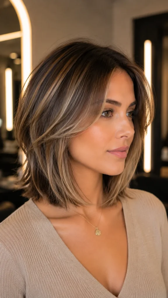 Layered Lob with Highlights