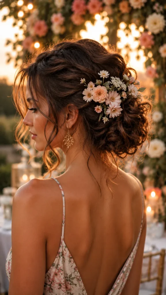 Floral Accent Updo