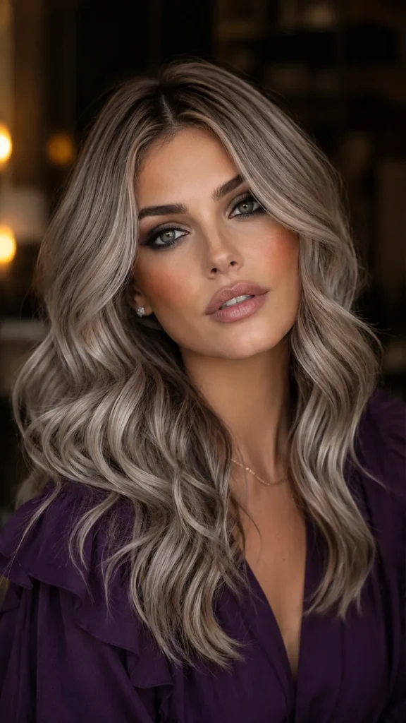 Soft Curl Ash Blonde Balayage