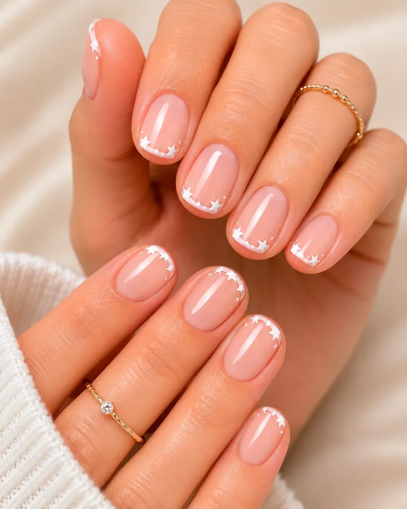 Simple Star French Tips