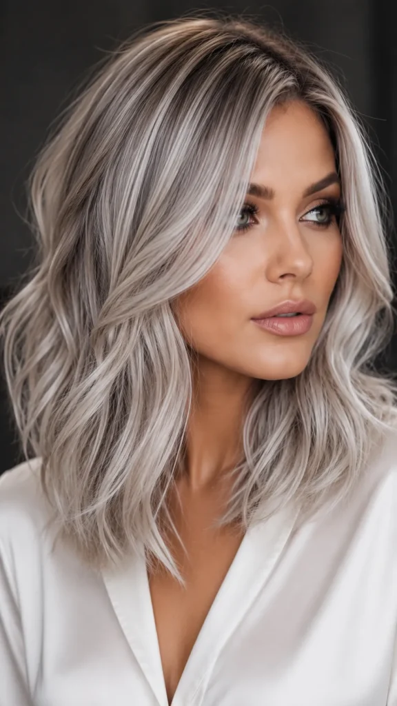 Silver Ash Blonde Balayage