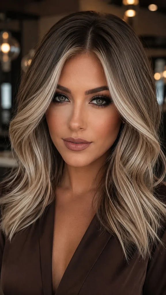 Ash Blonde Balayage with Money Piece