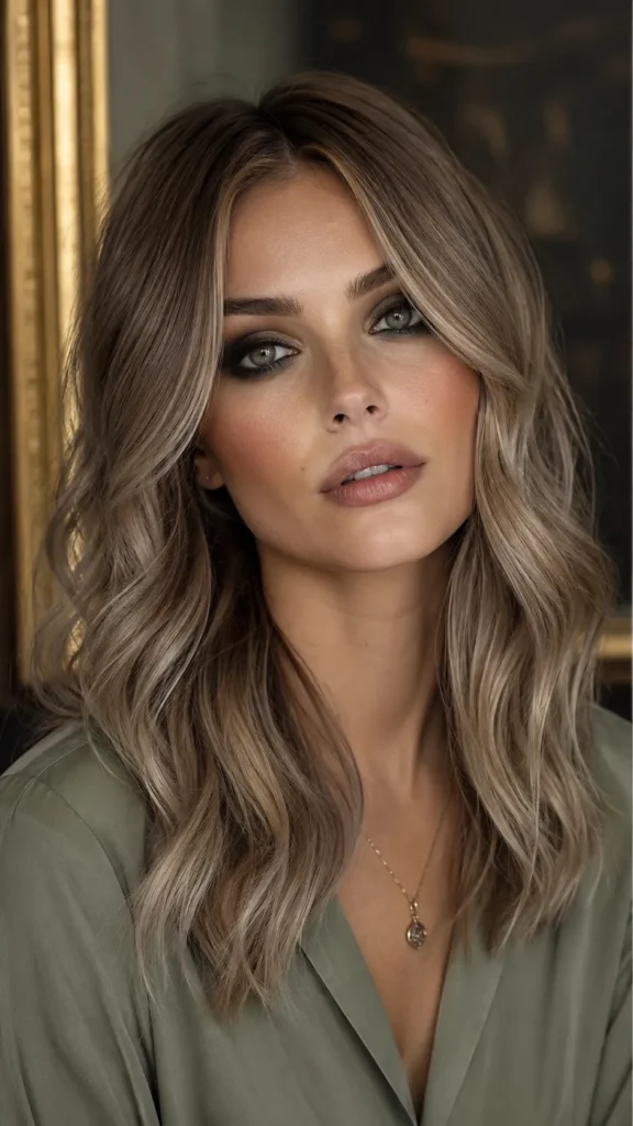 Mushroom Ash Blonde Balayage