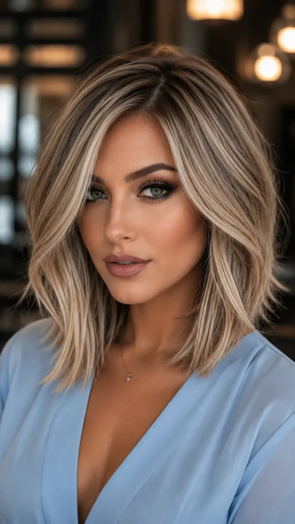Ash Blonde Balayage for Fine Hair