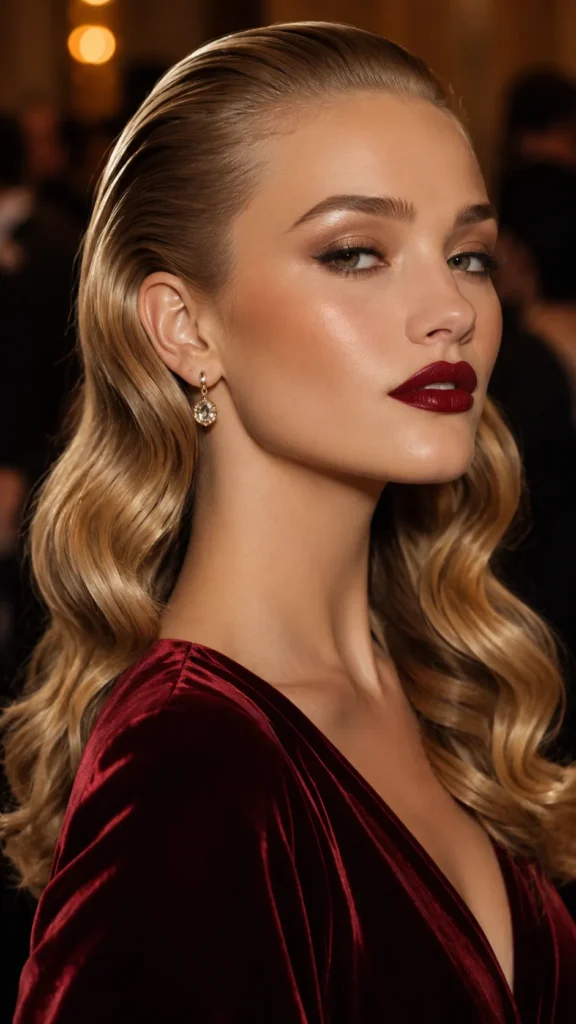 Slick-Back Hollywood Waves