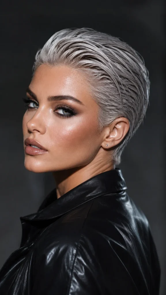 Slick Pixie with Wet Texture