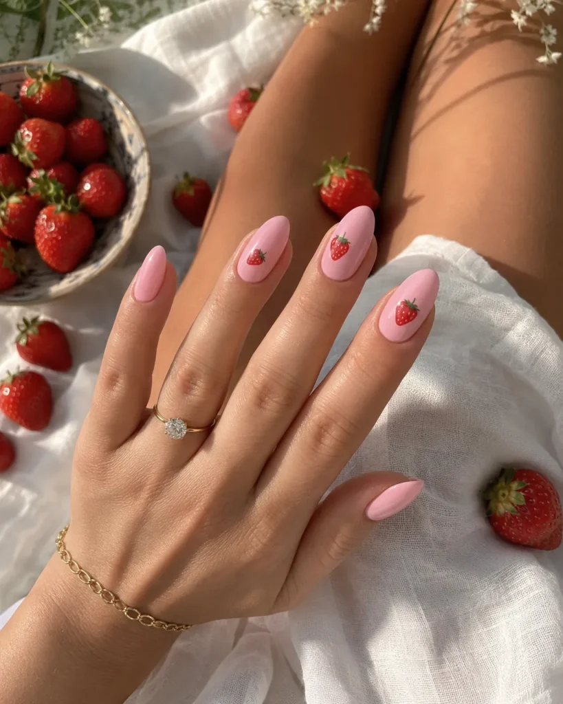 Strawberry Milk Nails