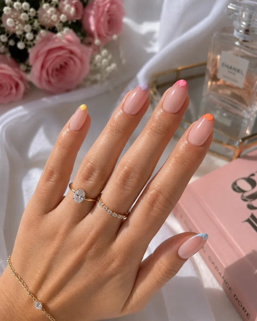 Mini Heart French Tips