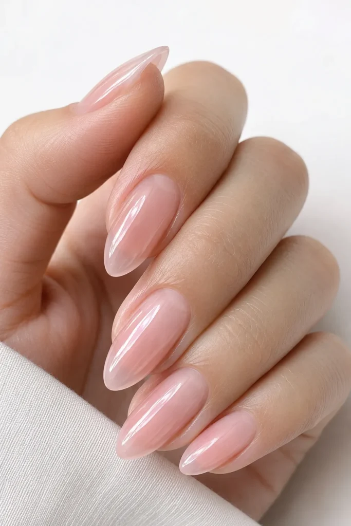 Barely Pink Jelly Nails