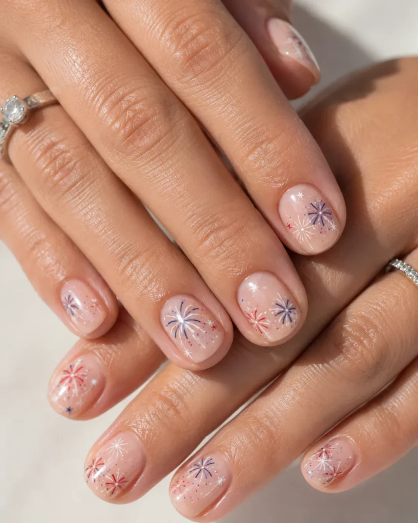 Mini Firework Nail Art
