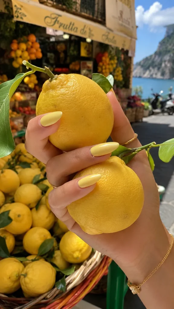 Butter Yellow Almond Nails