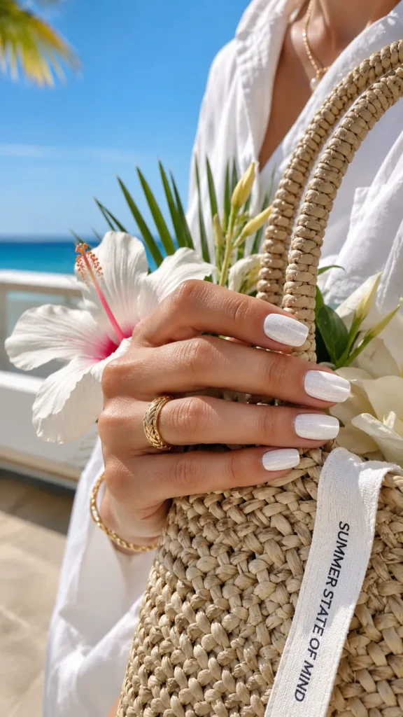 White Linen Nails