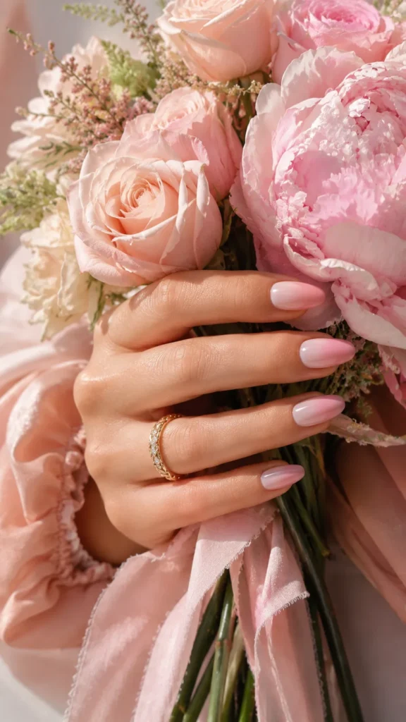 Blush Pink Ombre Nails