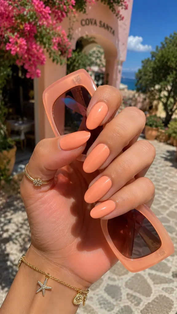Peach Sorbet Nails