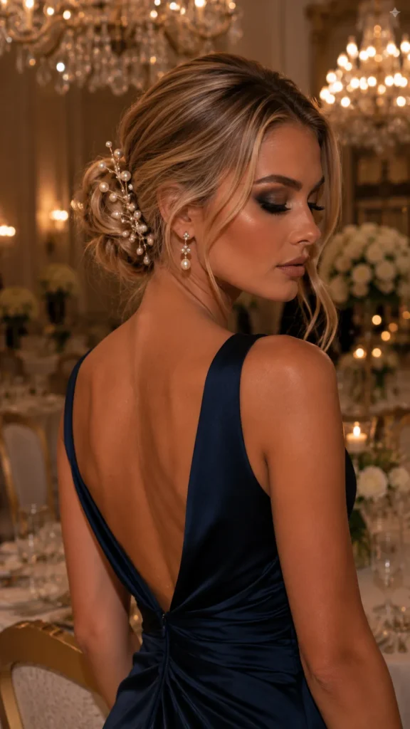 Pearl-Accented Low Bun