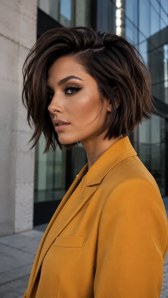 Side-Parted Choppy Bob