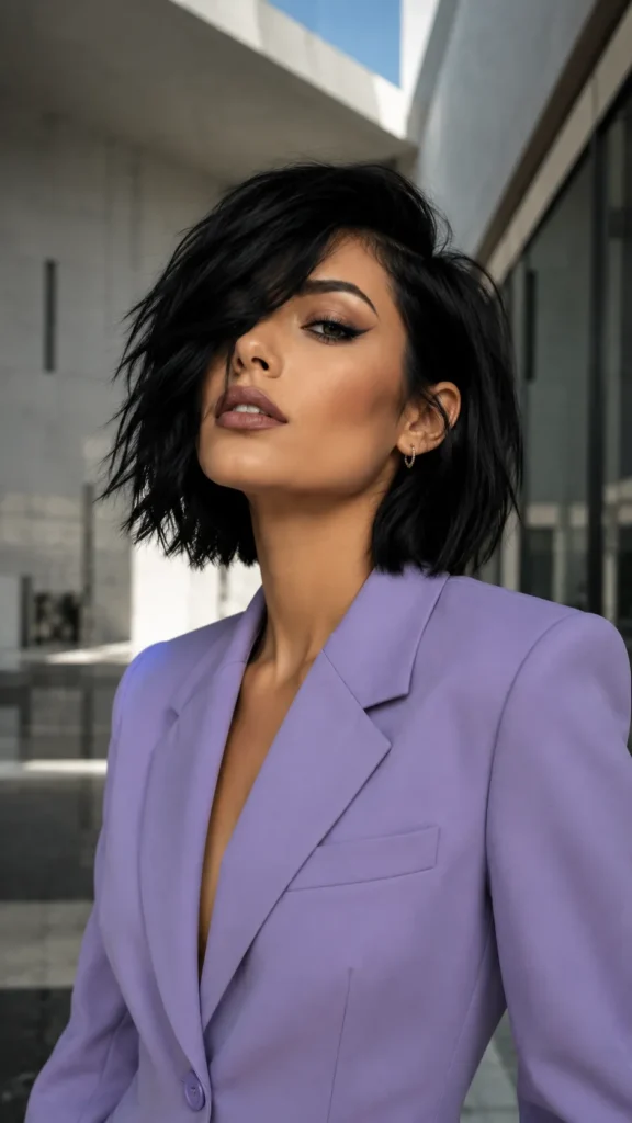 Asymmetrical Choppy Bob
