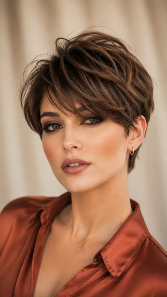 Airy Pixie with Side-Swept Bangs