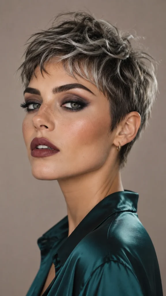 Wispy Pixie with Silver Highlights