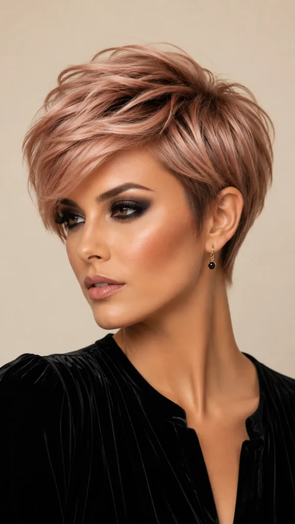 Rose Gold Pixie Cut