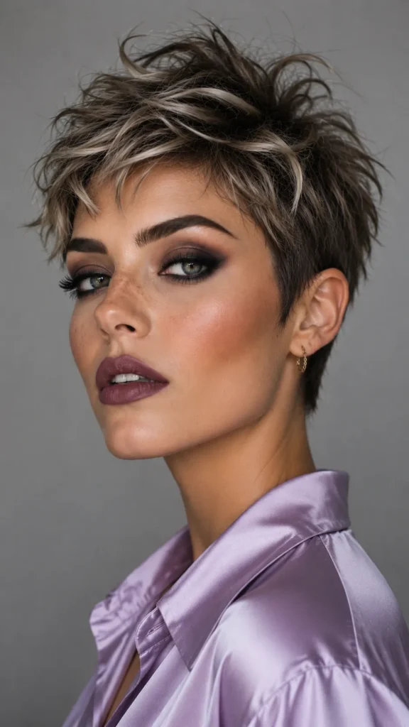 Tousled Pixie with Root Volume