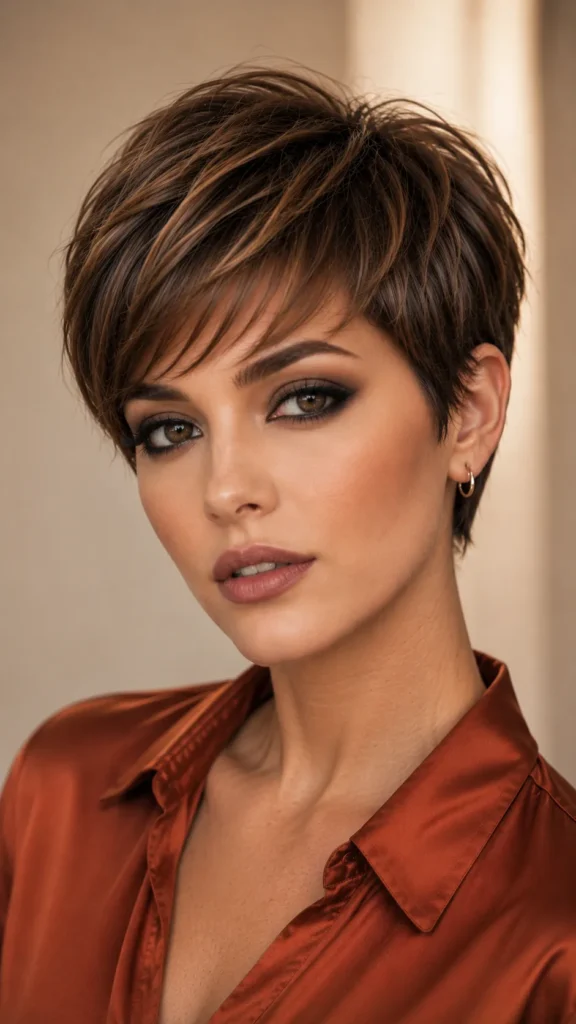 Layered Pixie for Fine Straight Hair