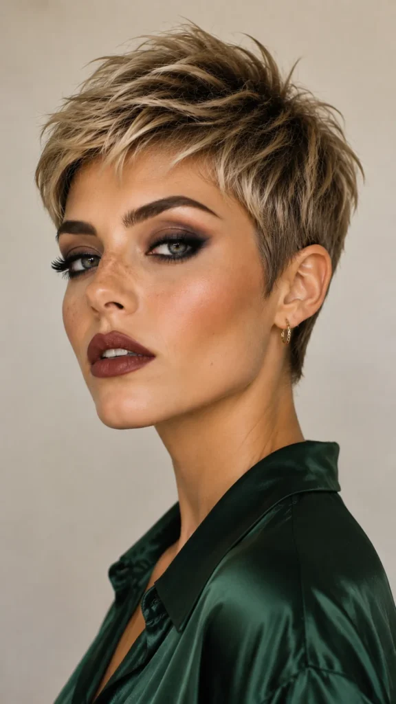  Honey Blonde Tapered Pixie
