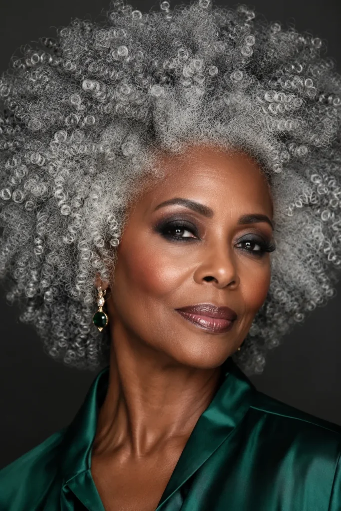 Natural Silver Afro