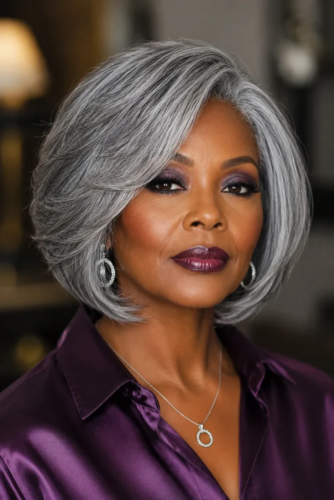 Layered Gray Bob