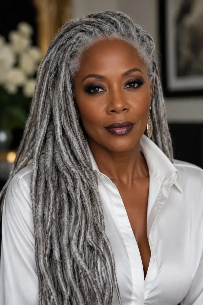 Long Silver Locs