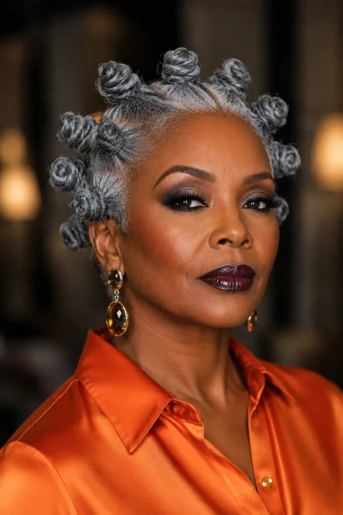 Gray Bantu Knots
