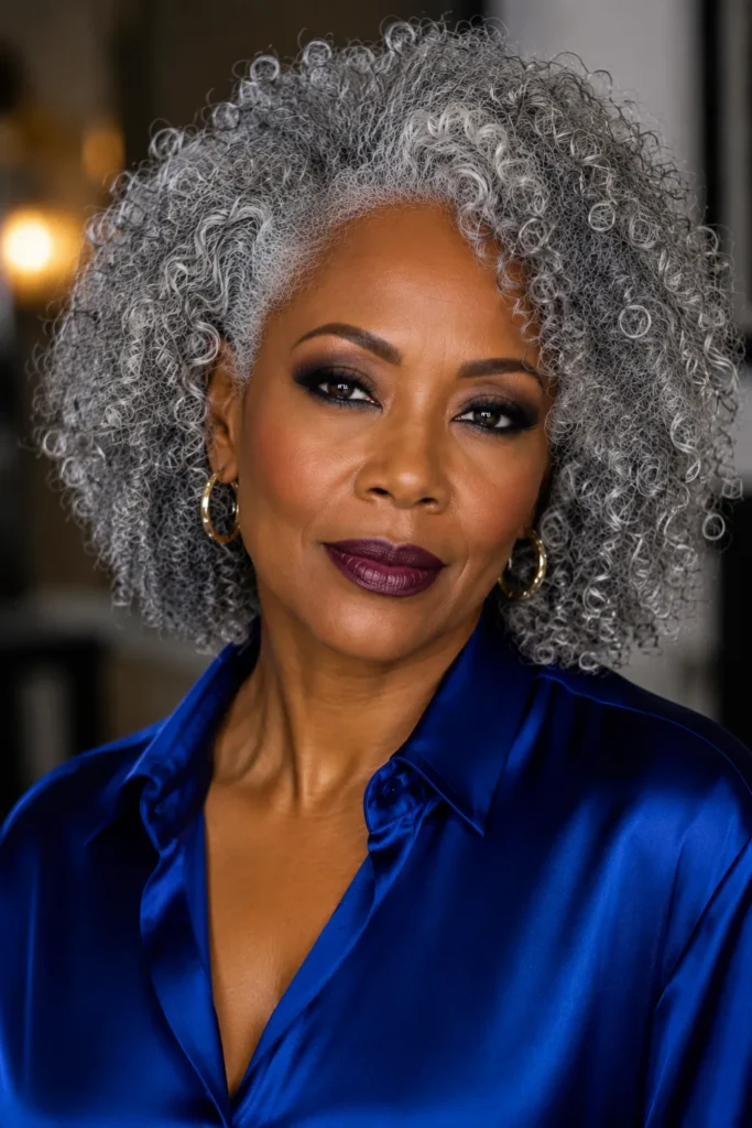 Wash and Go Silver Curls