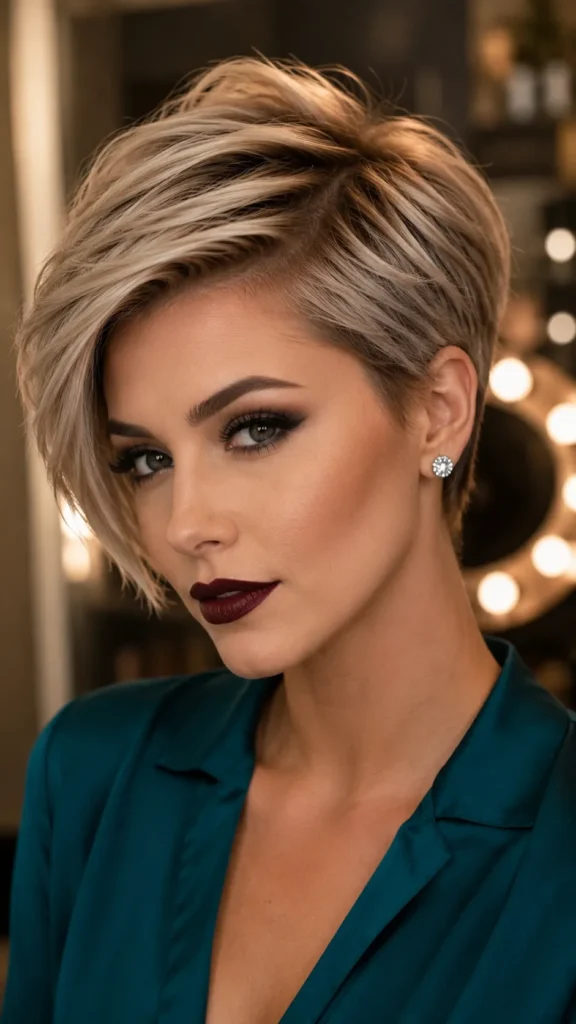 Side-Parted Pixie