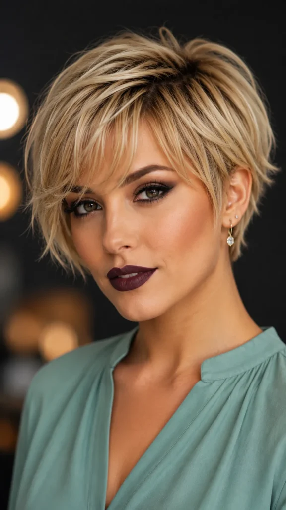 Layered Crop with Bangs