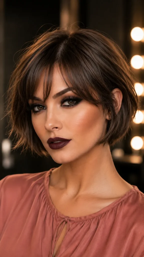 Short Bob with Curtain Bangs