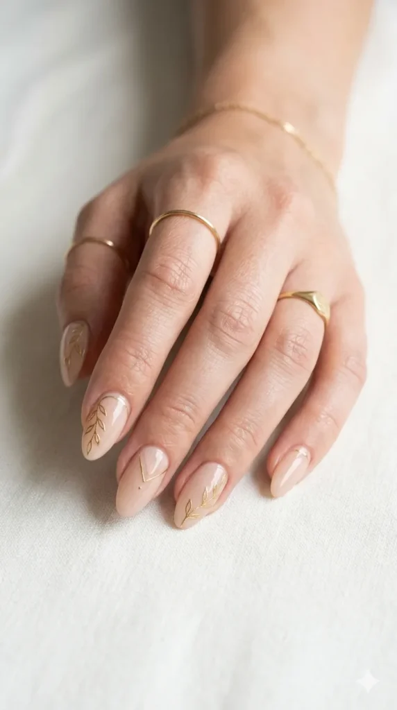Minimal Gold Line Art