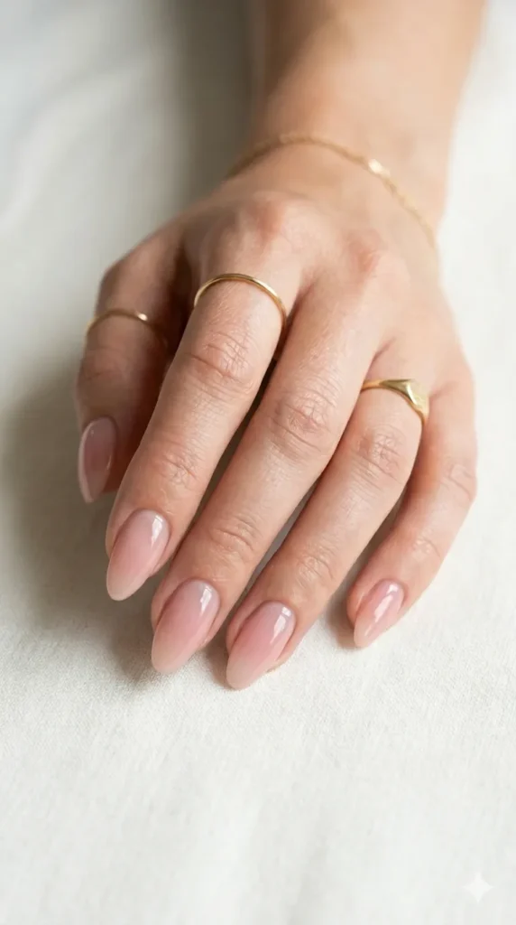 Soft Ombre Nude Nails