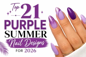 purple Summer Nail
