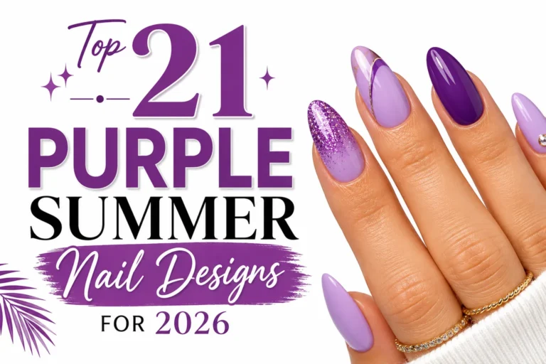 purple Summer Nail