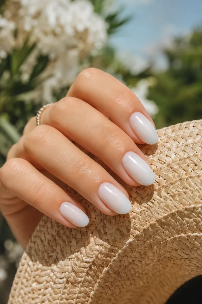  Milky White Summer Nails