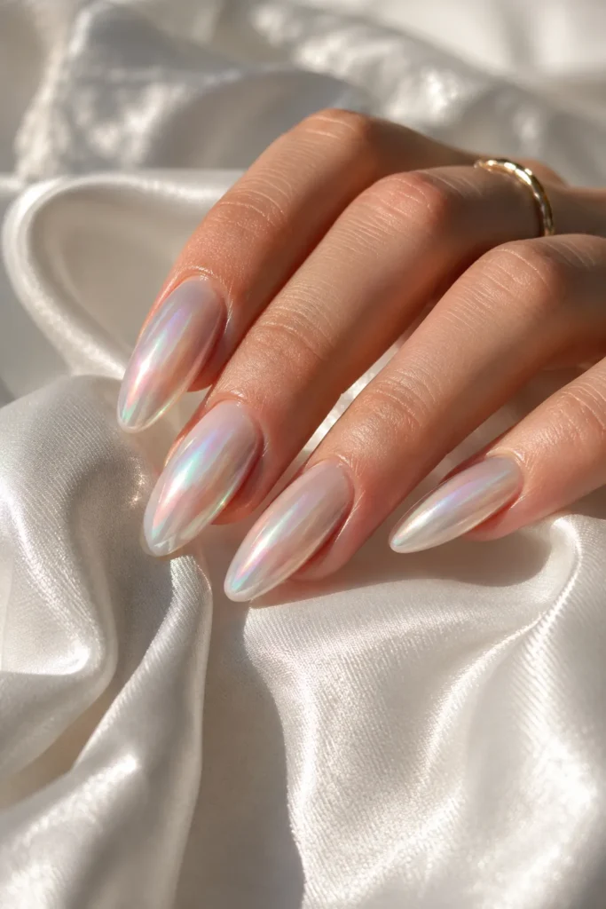 Pearl Chrome Nails