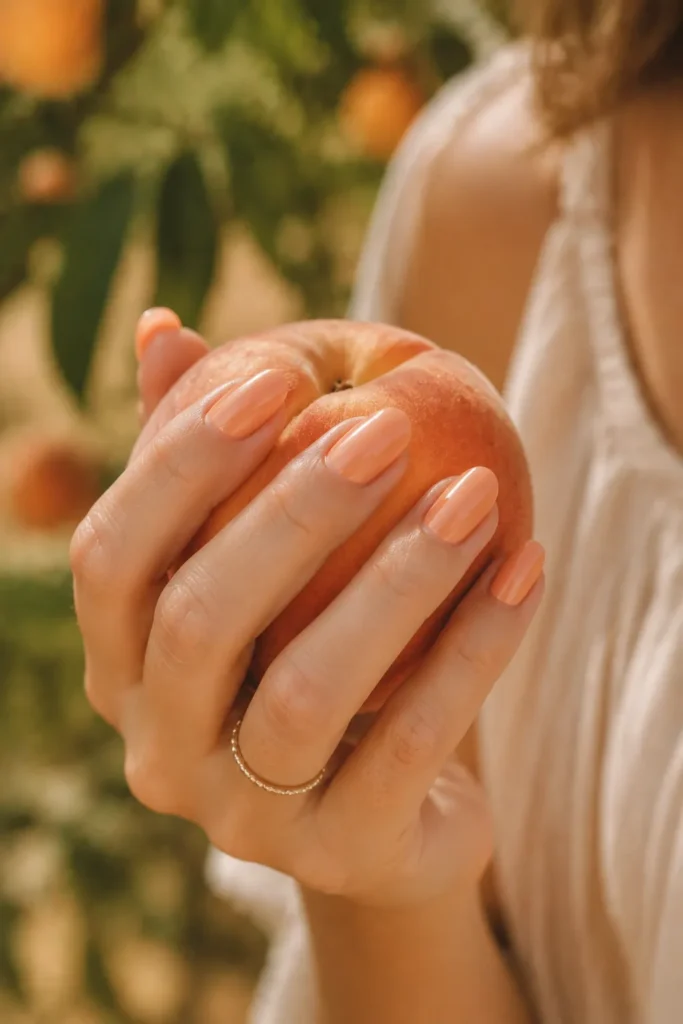 Peach Sorbet Nails