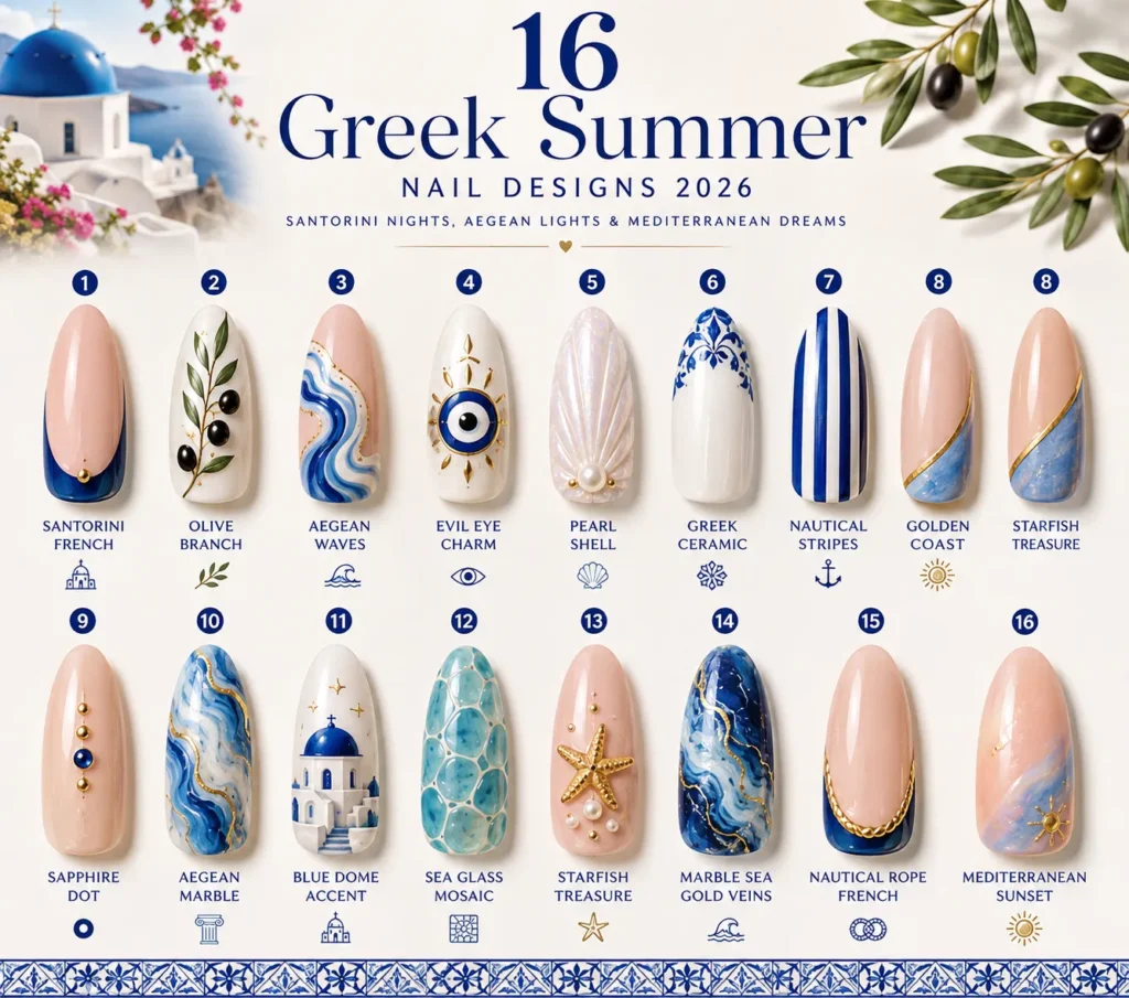 Greek Summer Nails