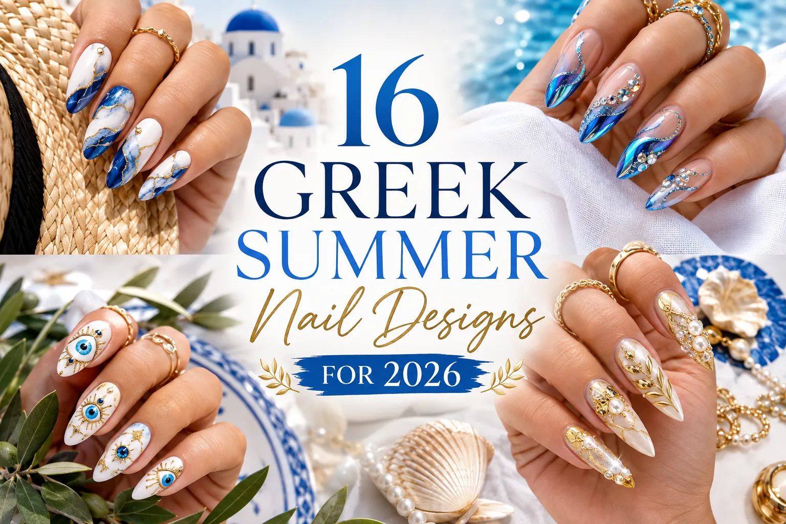 Greek Summer Nail Designs