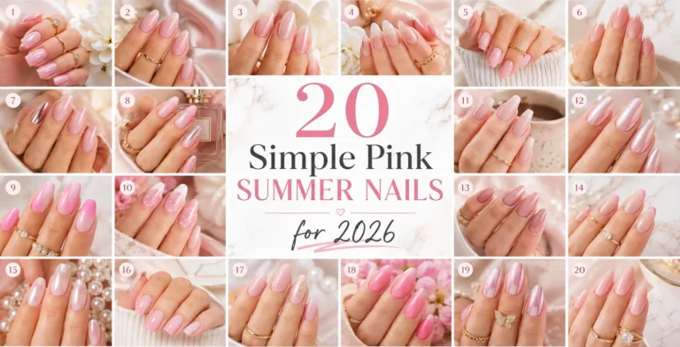 Simple Pink Summer Nails
