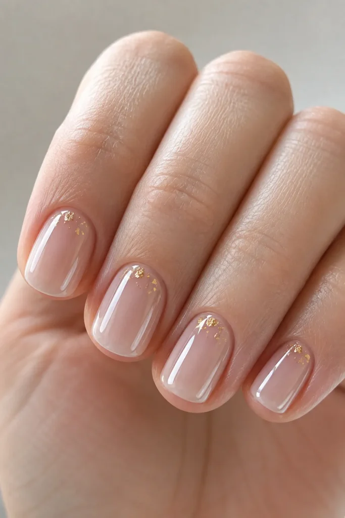 Gold Fleck Glass Nail